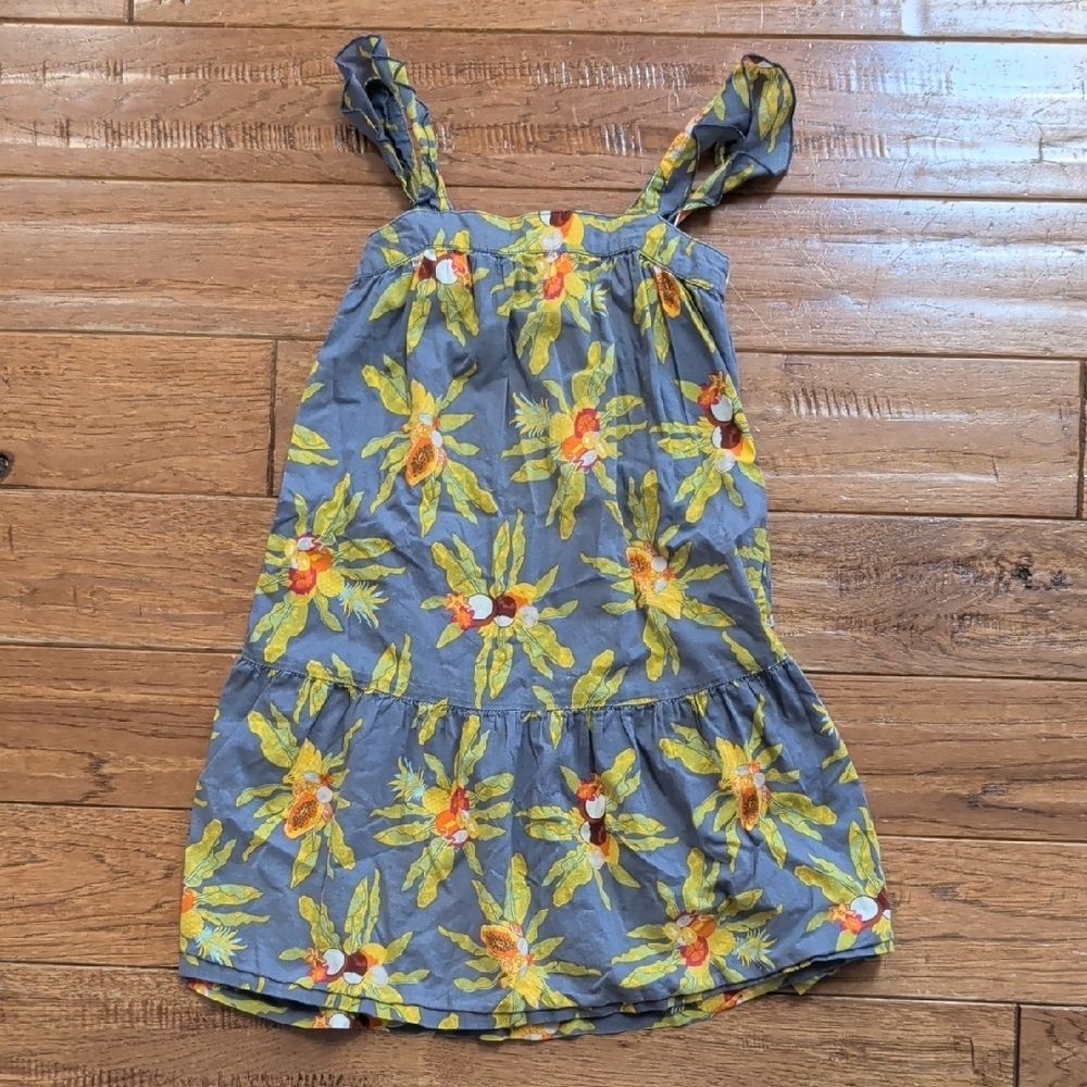Patagonia Pataloha Floral Sundress with Yellow and Orange Flowers Fruits